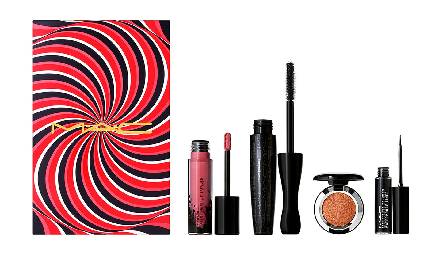 Ace Your Face Look In A Box Neutral Eyes And Lips Set MAC: Patent Paint, Lacquer, Liquid Lipstick, 3.8 ml + In Extreme D