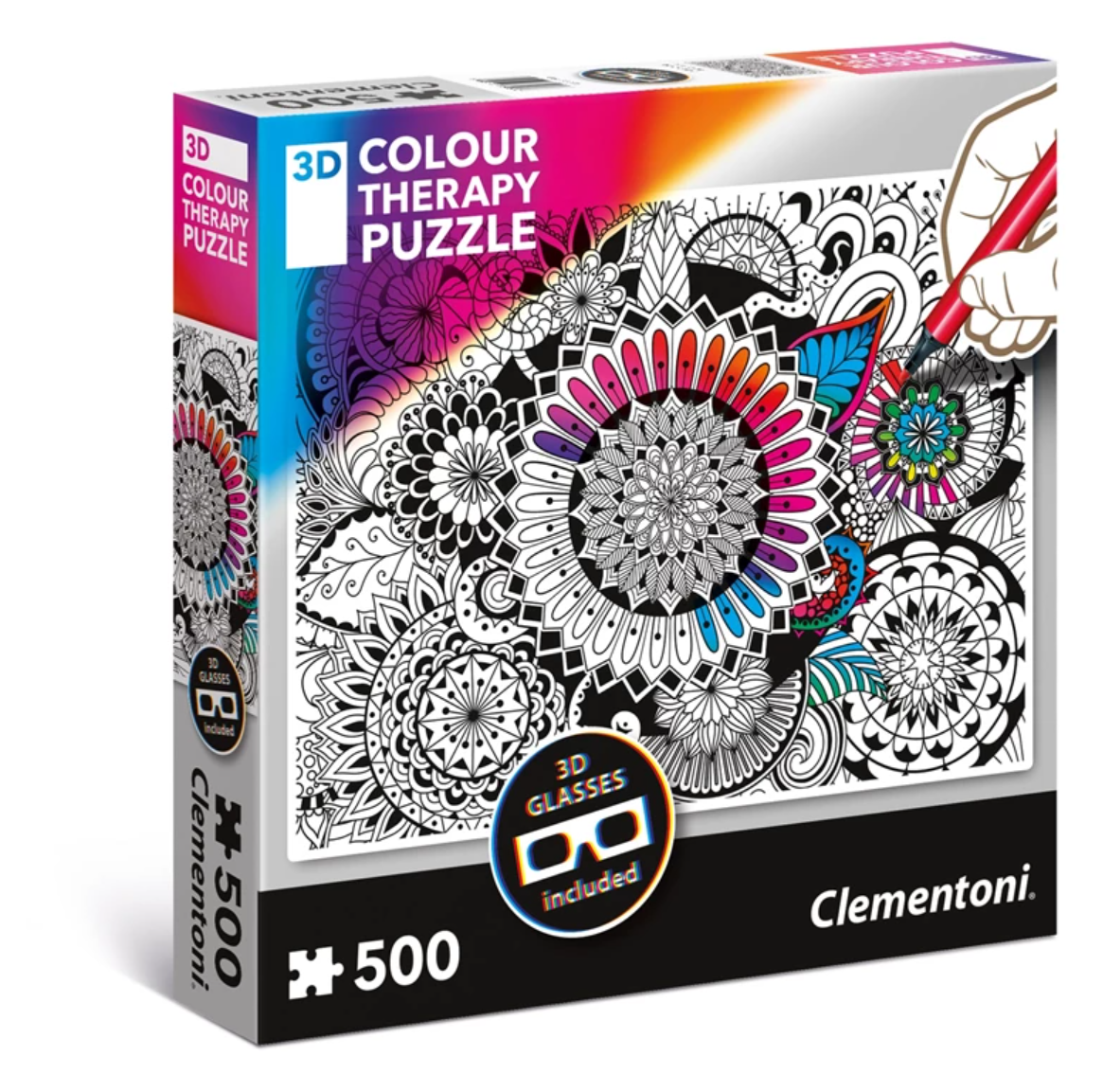 Clementoni, Colour Therapy 3D, Construction Set, Unisex, 500 pcs