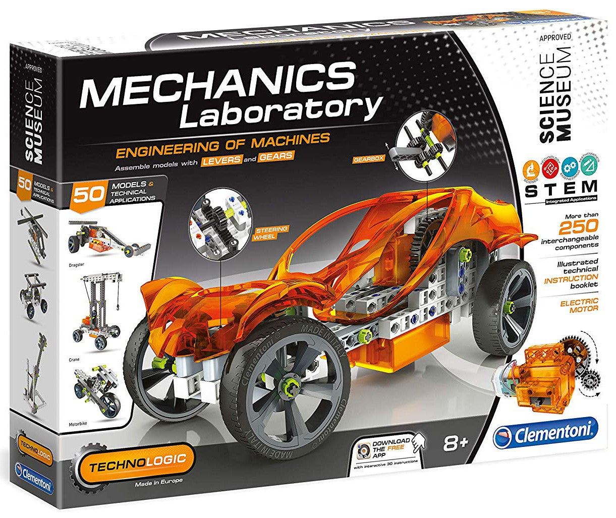 Clementoni, Mechanics Laboratory, Engineering Of Machines, Construction Set, For Boys, 8+ years, 250 pcs