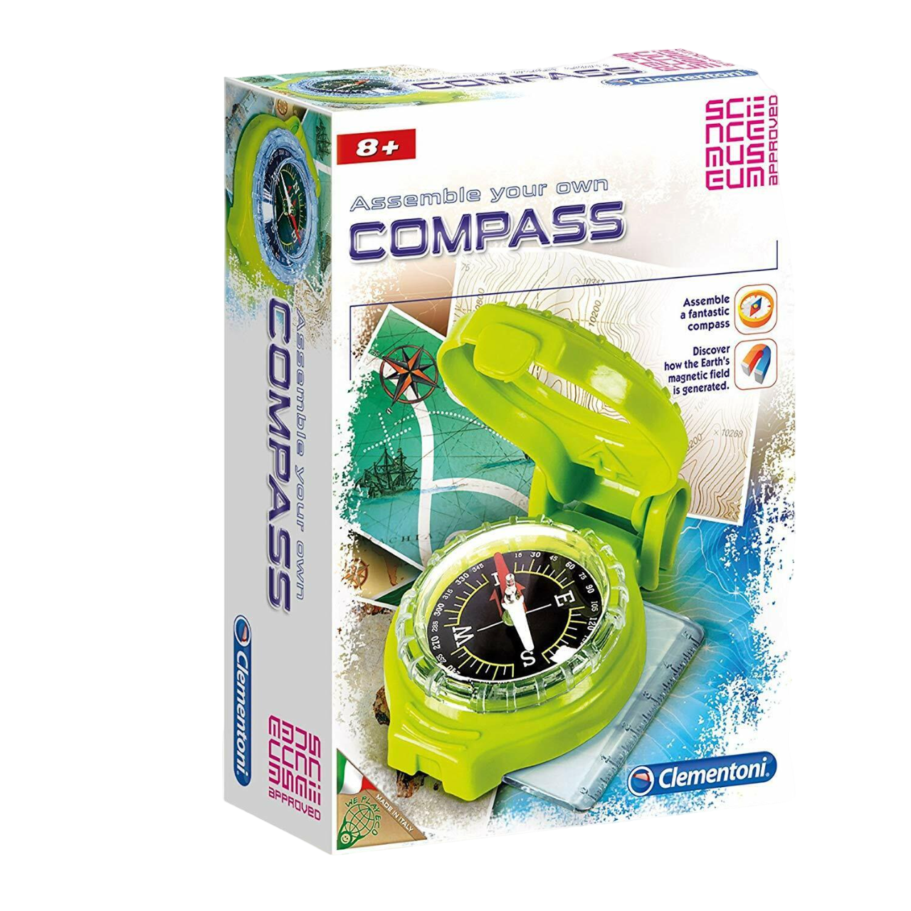 Clementoni, Science Museum, Compass, Construction Set, 61273, Unisex, 8+ years