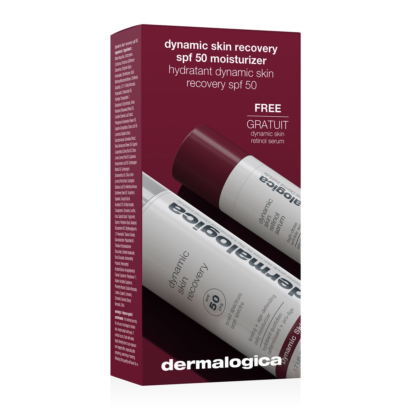 Dynamic Skin Recovery Set Dermalogica: Dynamic Skin, Retinol, Anti-Wrinkle, Serum, For Face, SPF 50, 50 ml + Dynamic Ski
