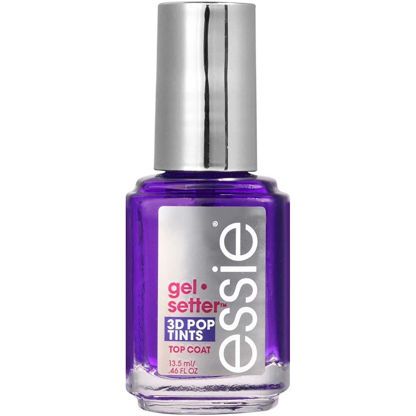 Essie, Gel Setter, Top Coat, Nail Strengthening Lacquer, Purple, 13.5 ml