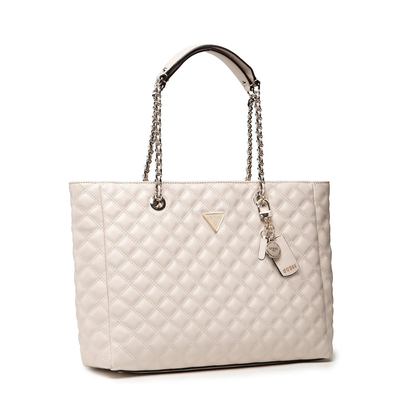 Guess, Cessily, Synthetic Leather, Textile Handbag, Tote, Beige, (EV) HWEV76 79230 STO, 36//43 x 27 x 11.5 cm
