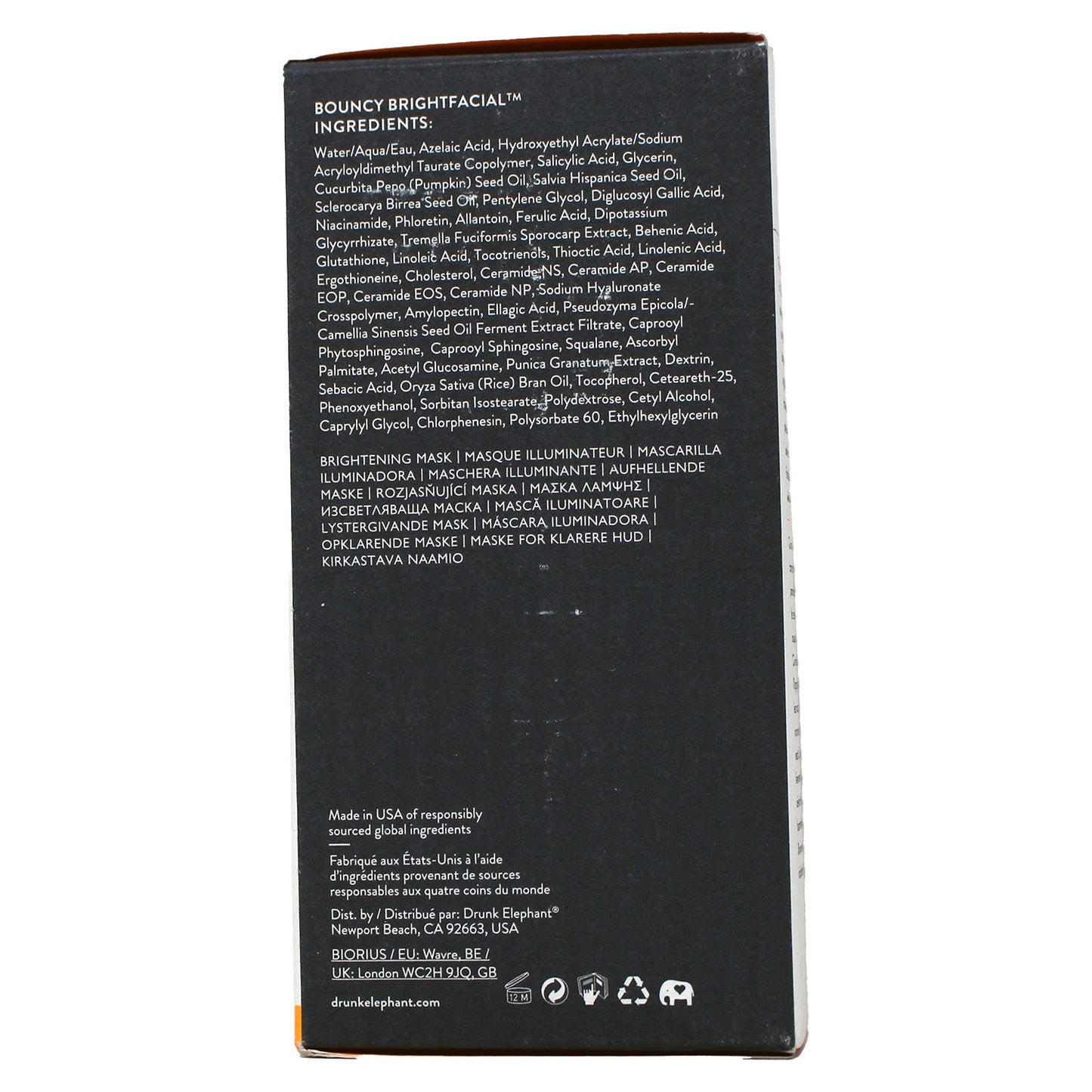 Drunk Elephant Bouncy Brightfacial Masque Illuminator 1.69 Ounces