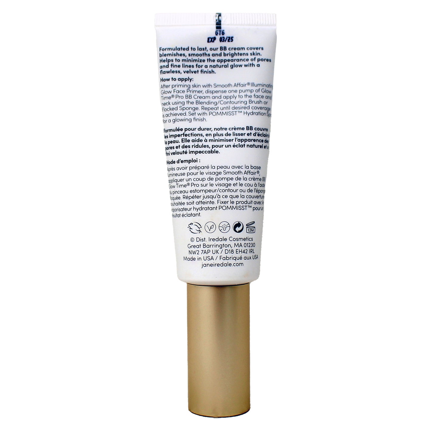 jane iredale Glow Time Pro BB Cream, SPF 25, Medium with Warm Gold Undertones