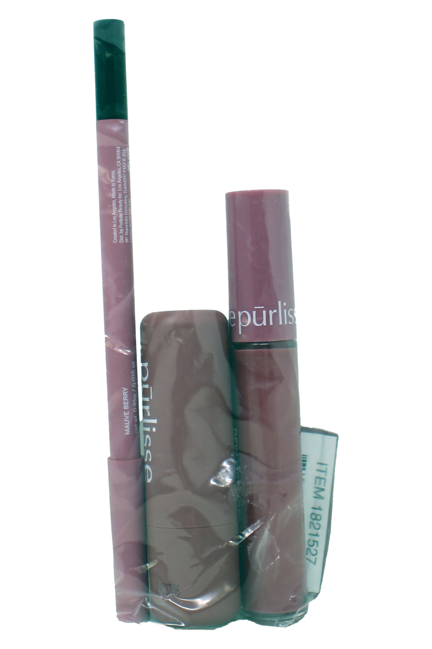 Purlisse Elevate Your Lip Game Lip Kit Trio Mauve Berry 3 Pieces