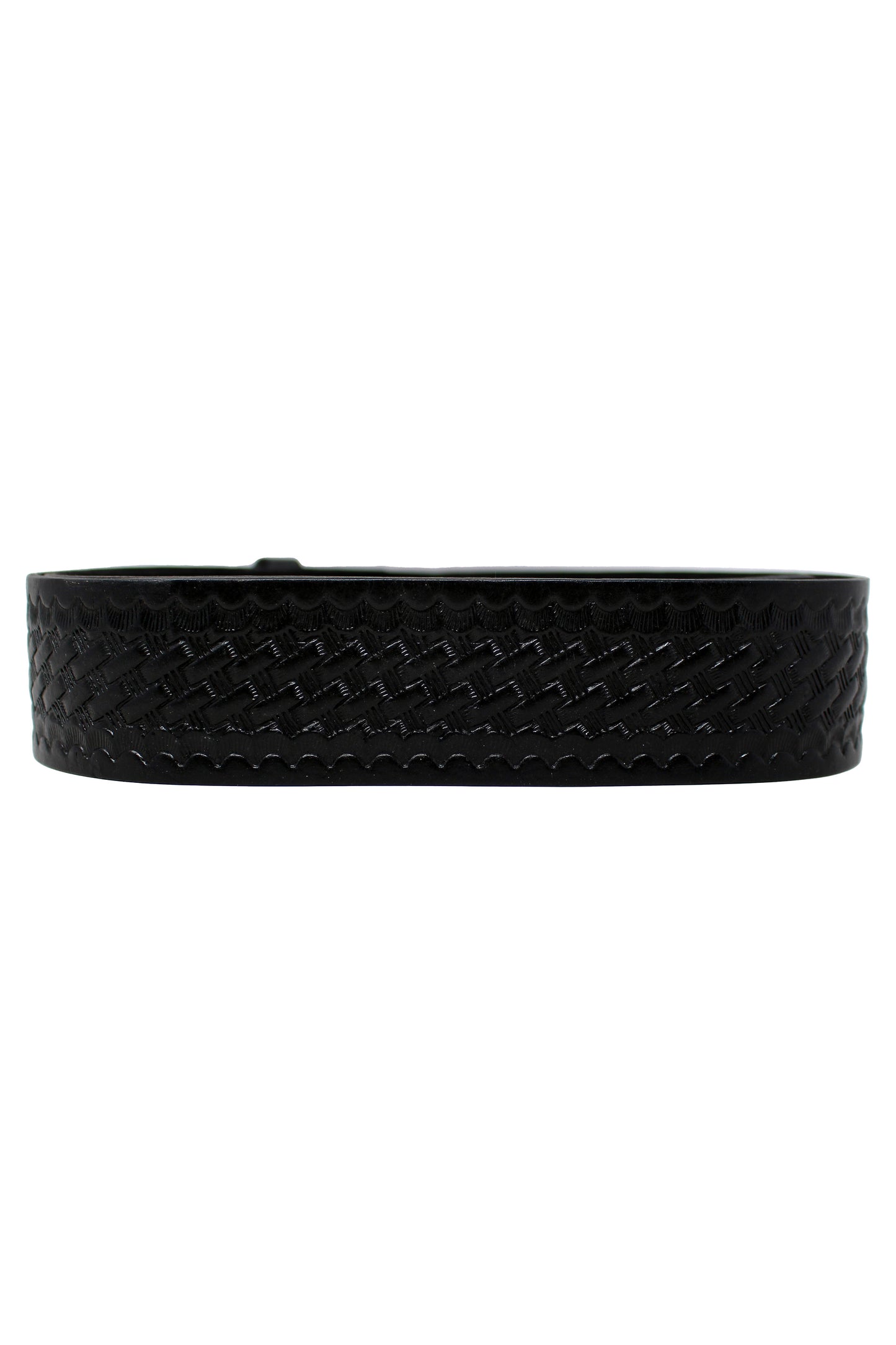 Duty Gear 34 Inch Waist Basketweave Leather Belt (Black)