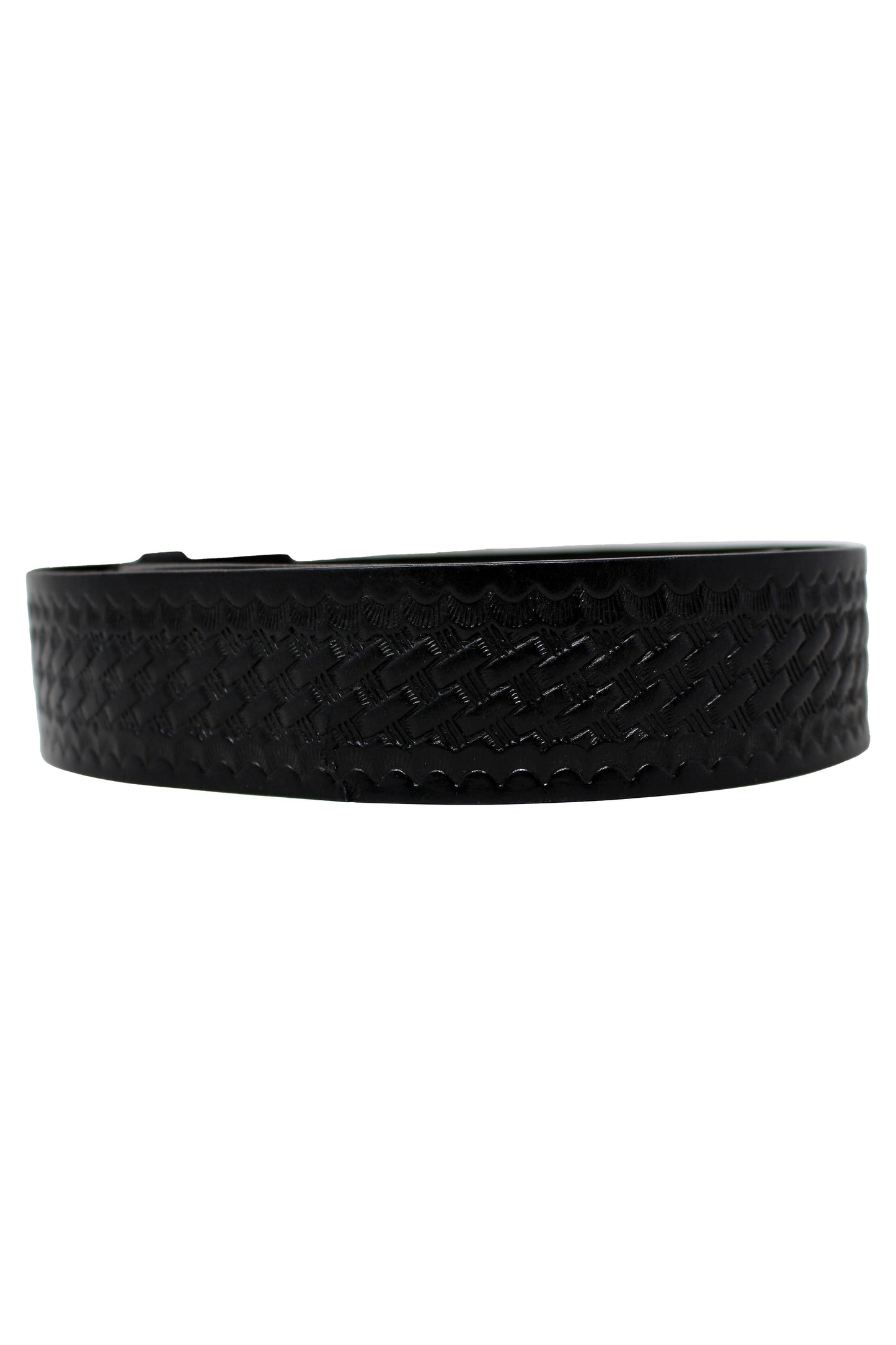 Duty Gear 36 Inch Waist Basketweave Leather Belt (Black)