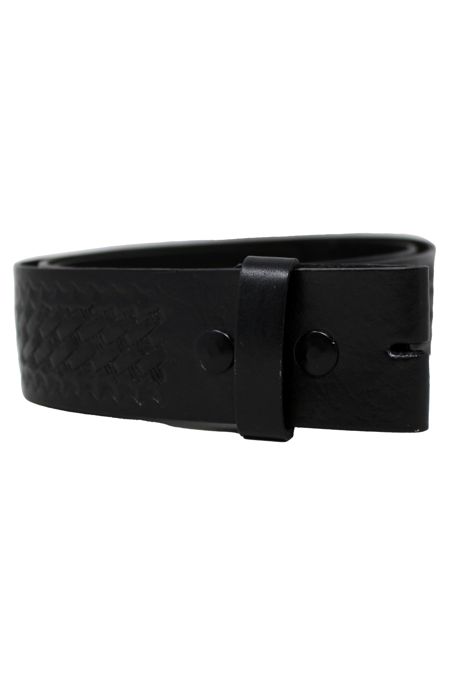 Duty Gear 44 Inch Waist Basketweave Leather Belt (Black)