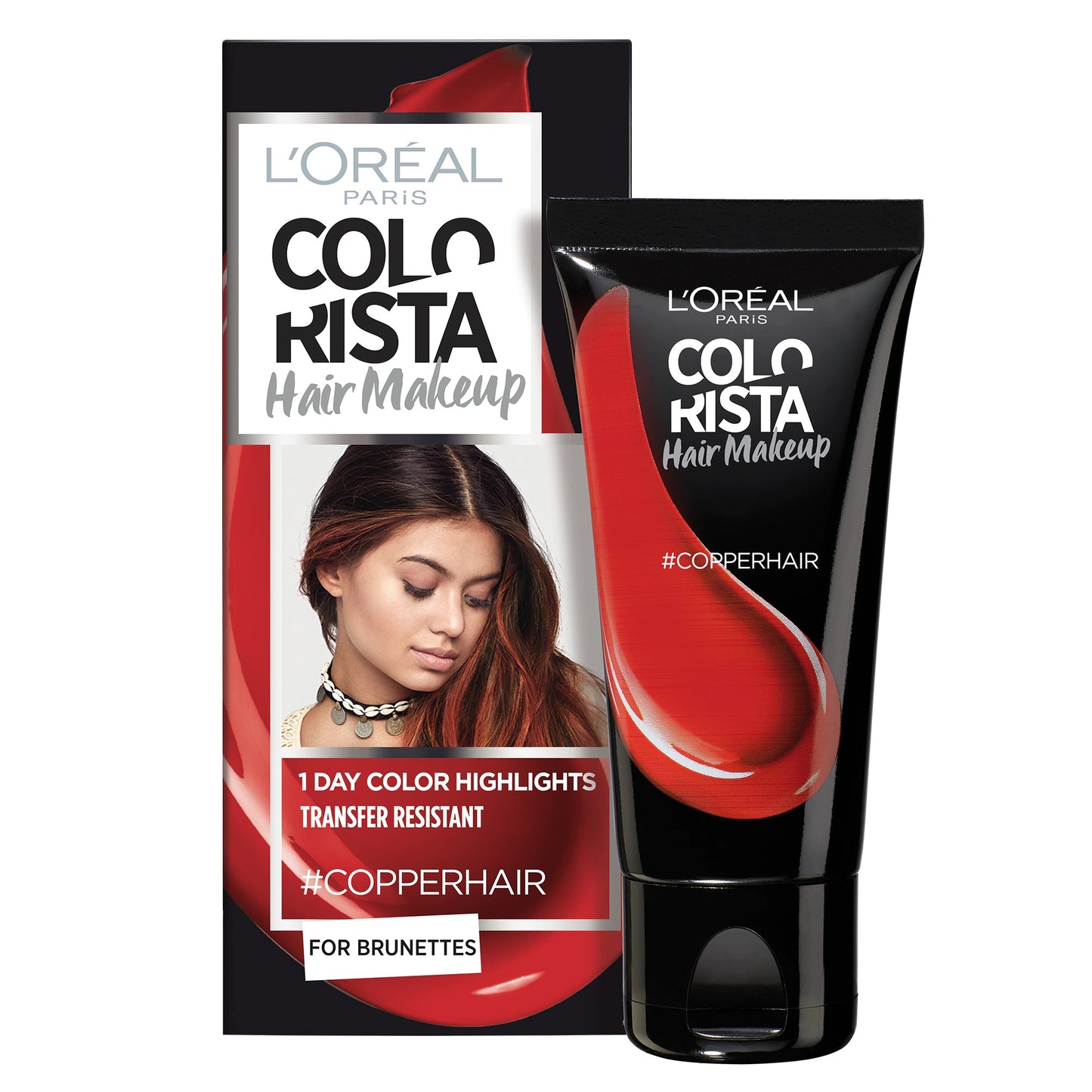L'Oreal Paris, Colorista Hair Makeup, Semi-Permanent Hair Dye, #COPPERHAIR, 30 ml
