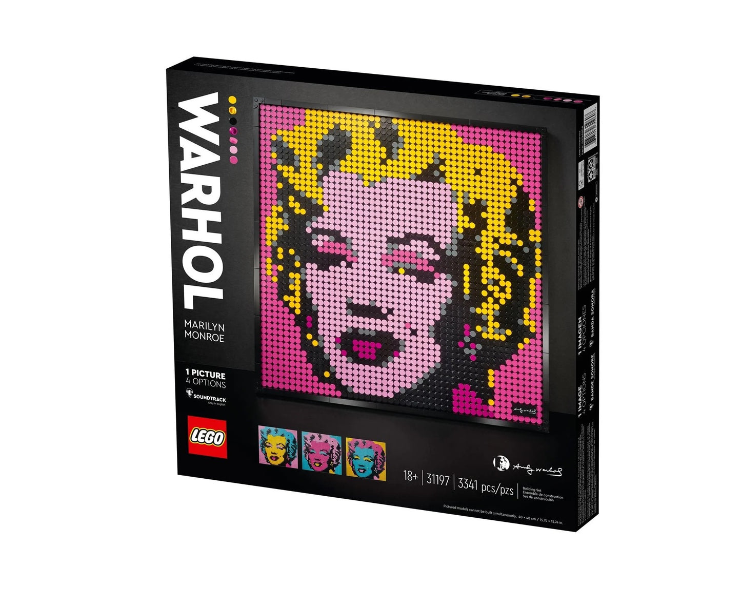 Lego, Art, Andy Warhol`s Marilyn Monroe, Construction Set, 31197, Unisex, 18+ years, 3341 pcs