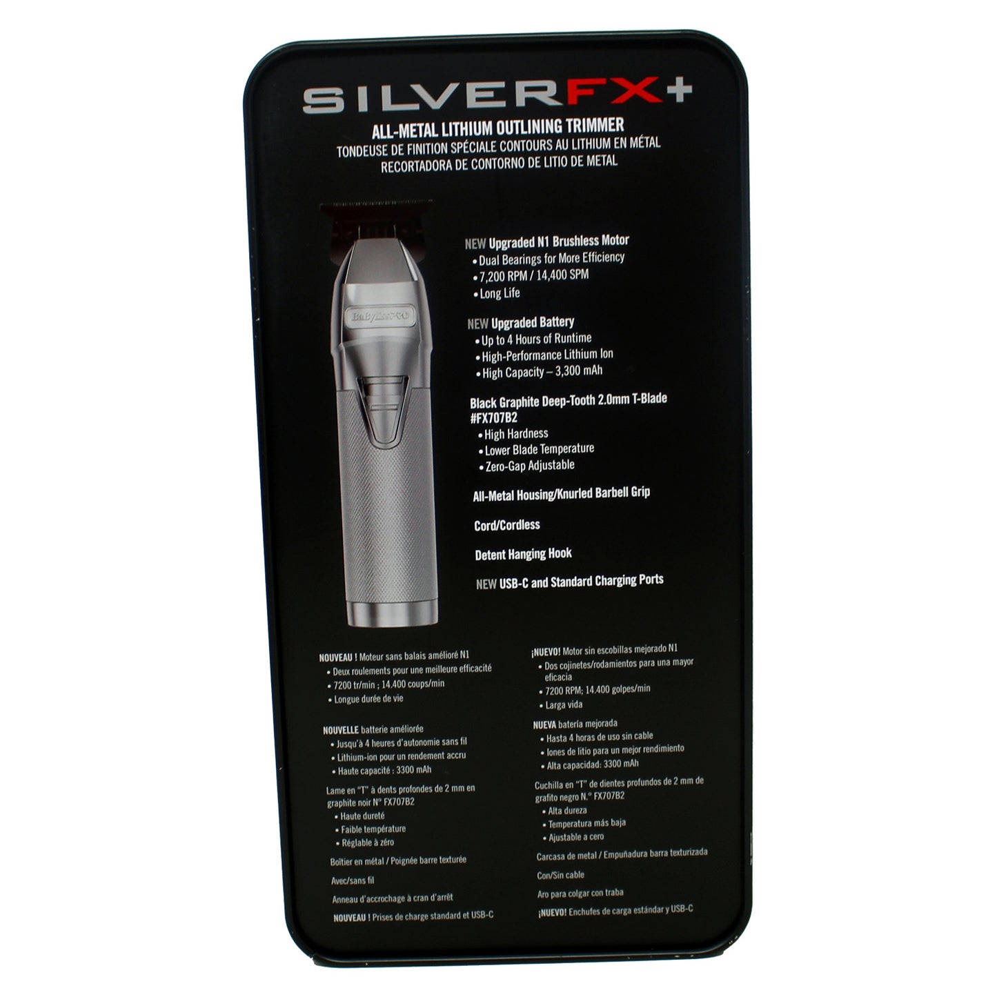 BaBylissPRO Silver FX+ Professional Cord/Cordless Lithium Hair Trimmer 1 Count