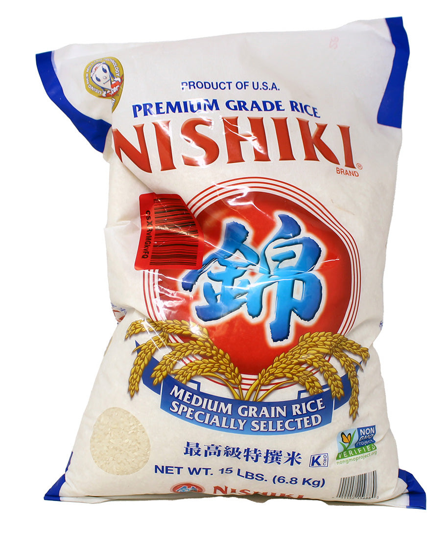Nishiki Premium Medium Grade Rice 15 Pounds