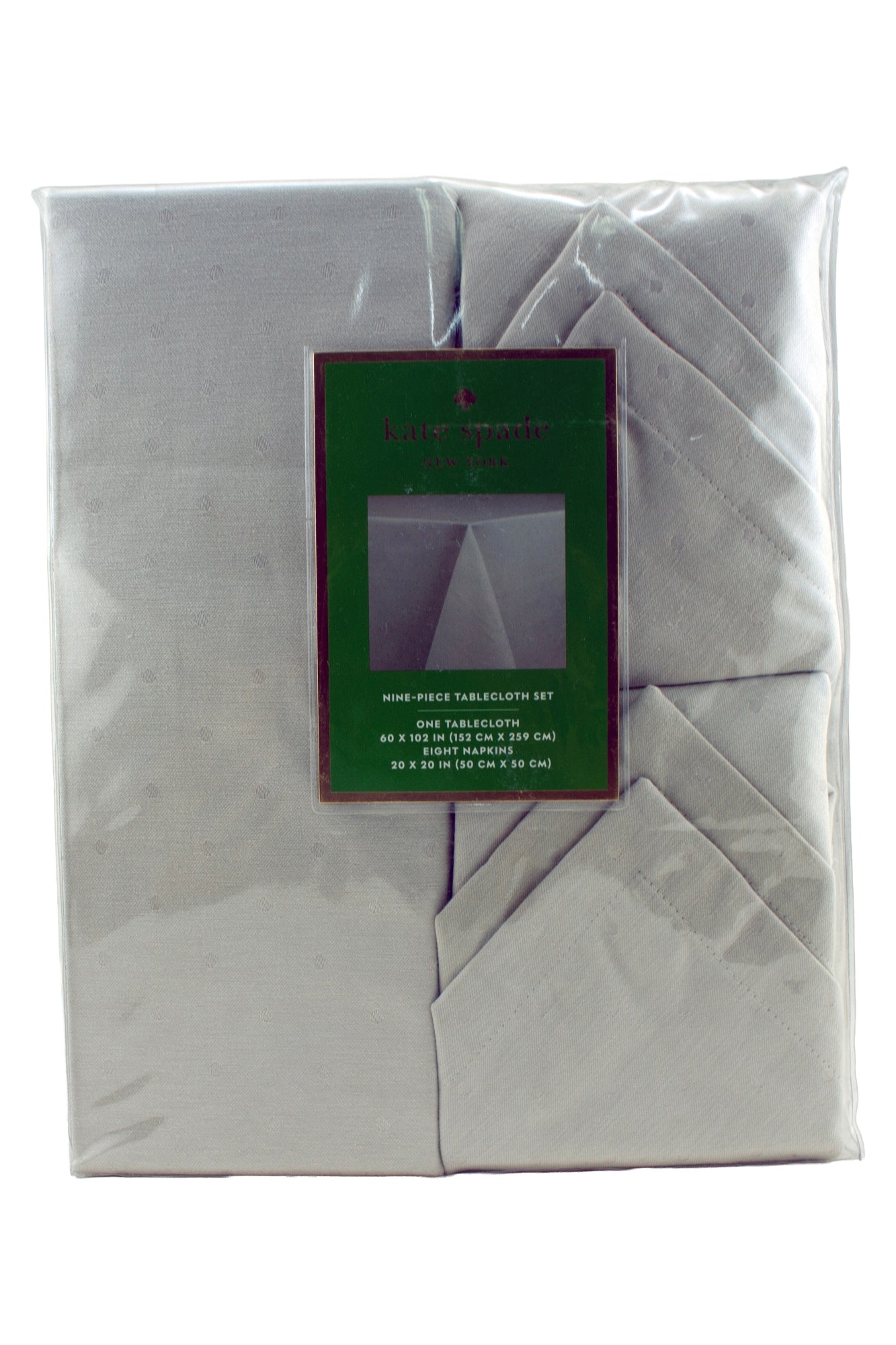 Kate Spade Tablecloth Set Cream Larabee Dot 9 Pieces