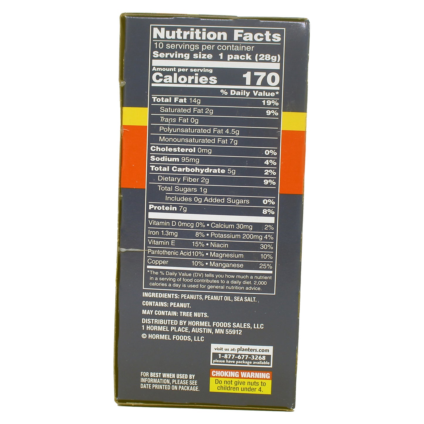 Planters Salted Peanuts 10 Packs 1 Ounce Each Net Weight 10 Ounces