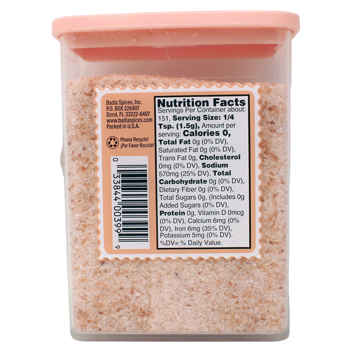 Badia Pink Himalayan Salt 8.0 Ounces
