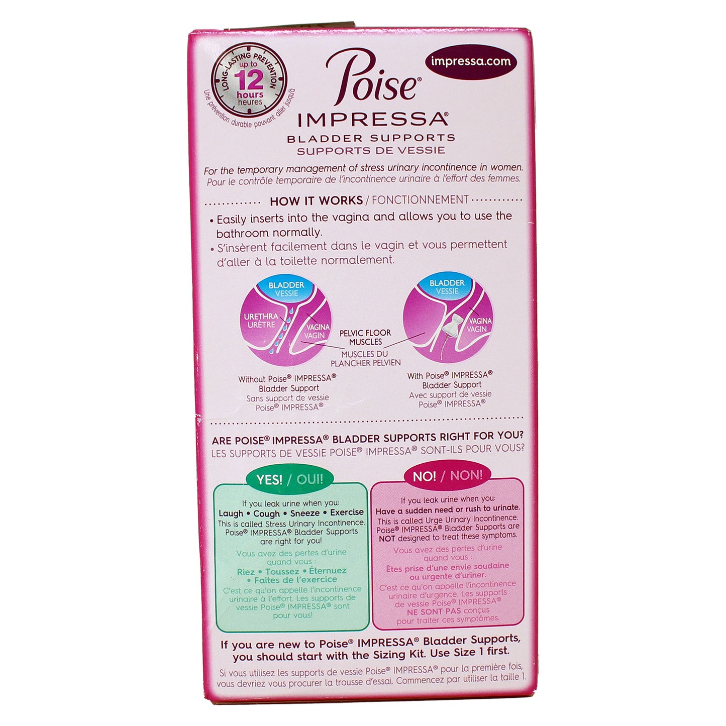 Poise Impressa Bladder Supports Size 2 , 8 Count