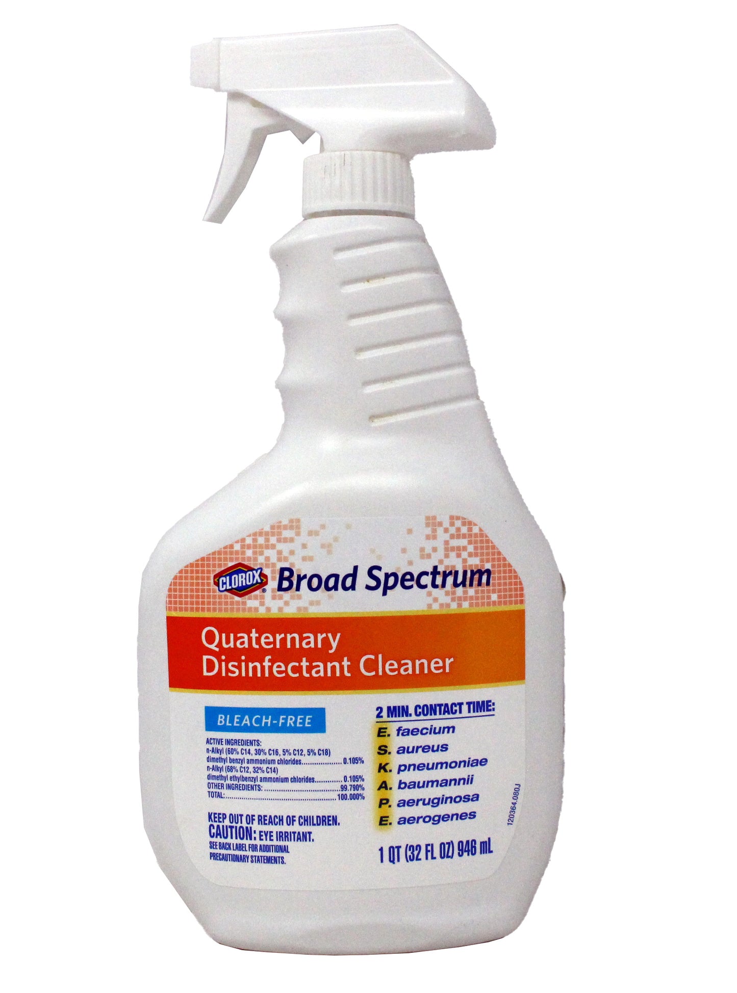 Clorox Broad Spectrum Quaternary Disinfectant Cleaner Bleech-Free 32 Ounce