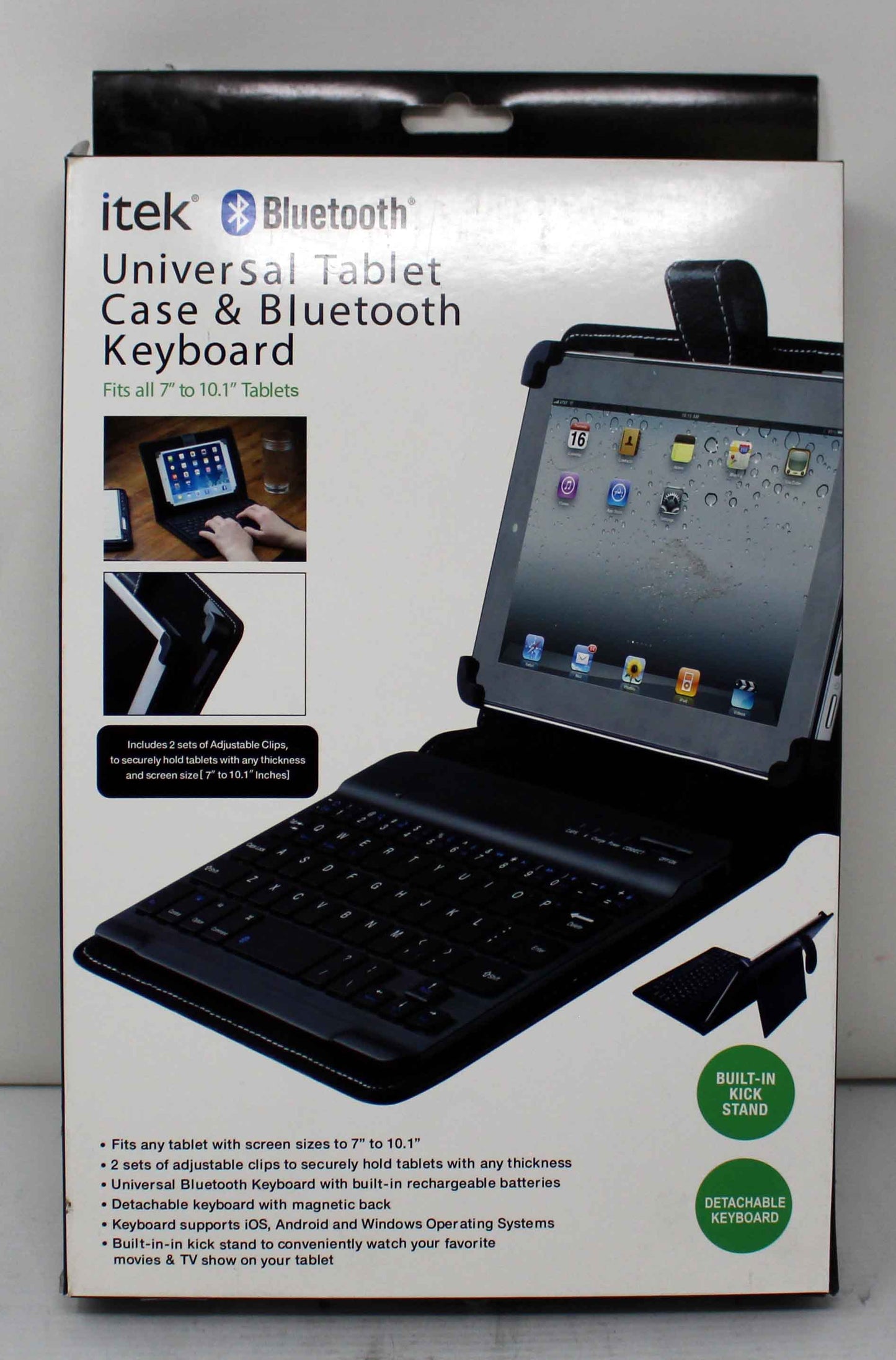 Itek Universal Tablet Case & Bluetooth Keyboard Black 1 Count