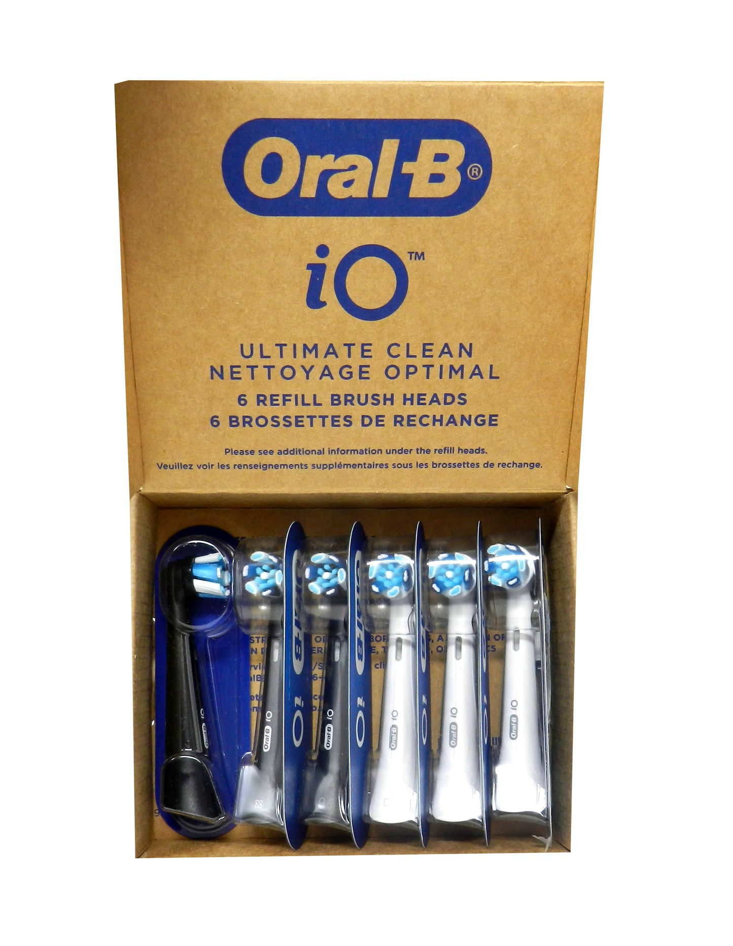 Oral-B IO Ultimate Clean Brush Heads 6 Count ( Black & White )
