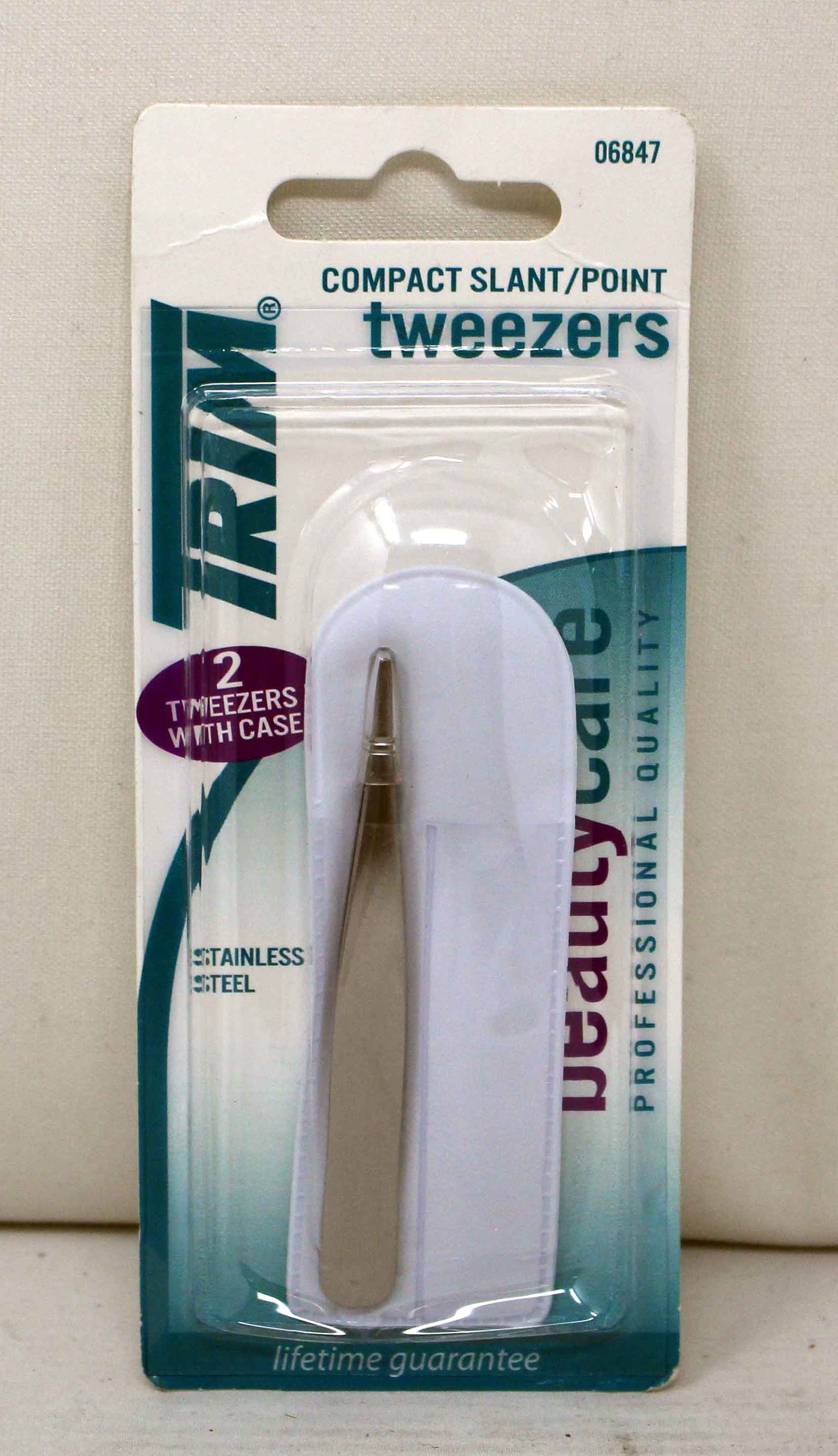 Trim Compact Slant/Point Tweezers 1 Count (See Description)