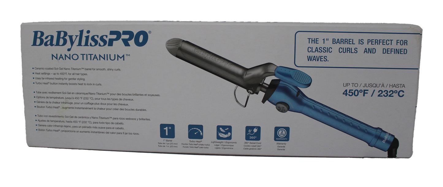 BaBylissPRO Nano Titanium 1 Inch Spring Curling Iron, 1 ct.