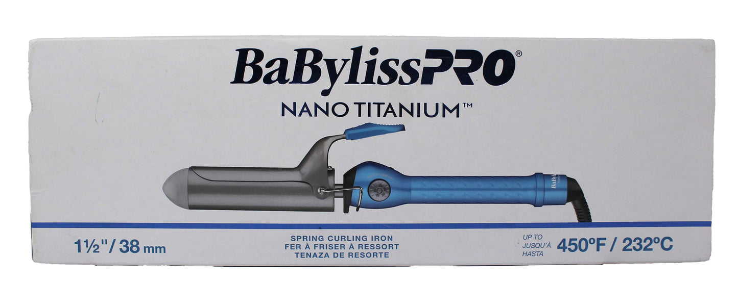 BaByliss Pro Nano Titanium Spring Curling Iron 1.5" Inch