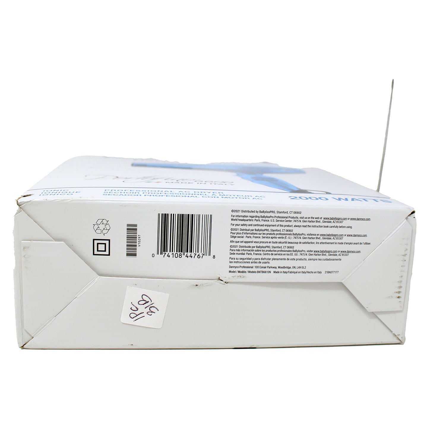 BaBylissPRO Nano Titanium Portofino Hair Dryer, 2000-Watt, Blue