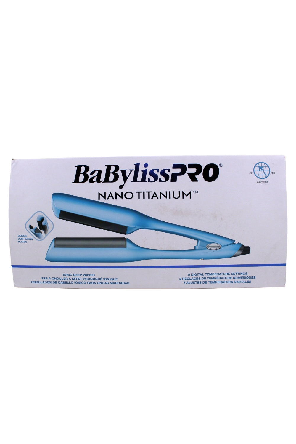 Babylisspro Deep Waver Nano Titanium 5 Digital Temperature Settings Blue 1 Count
