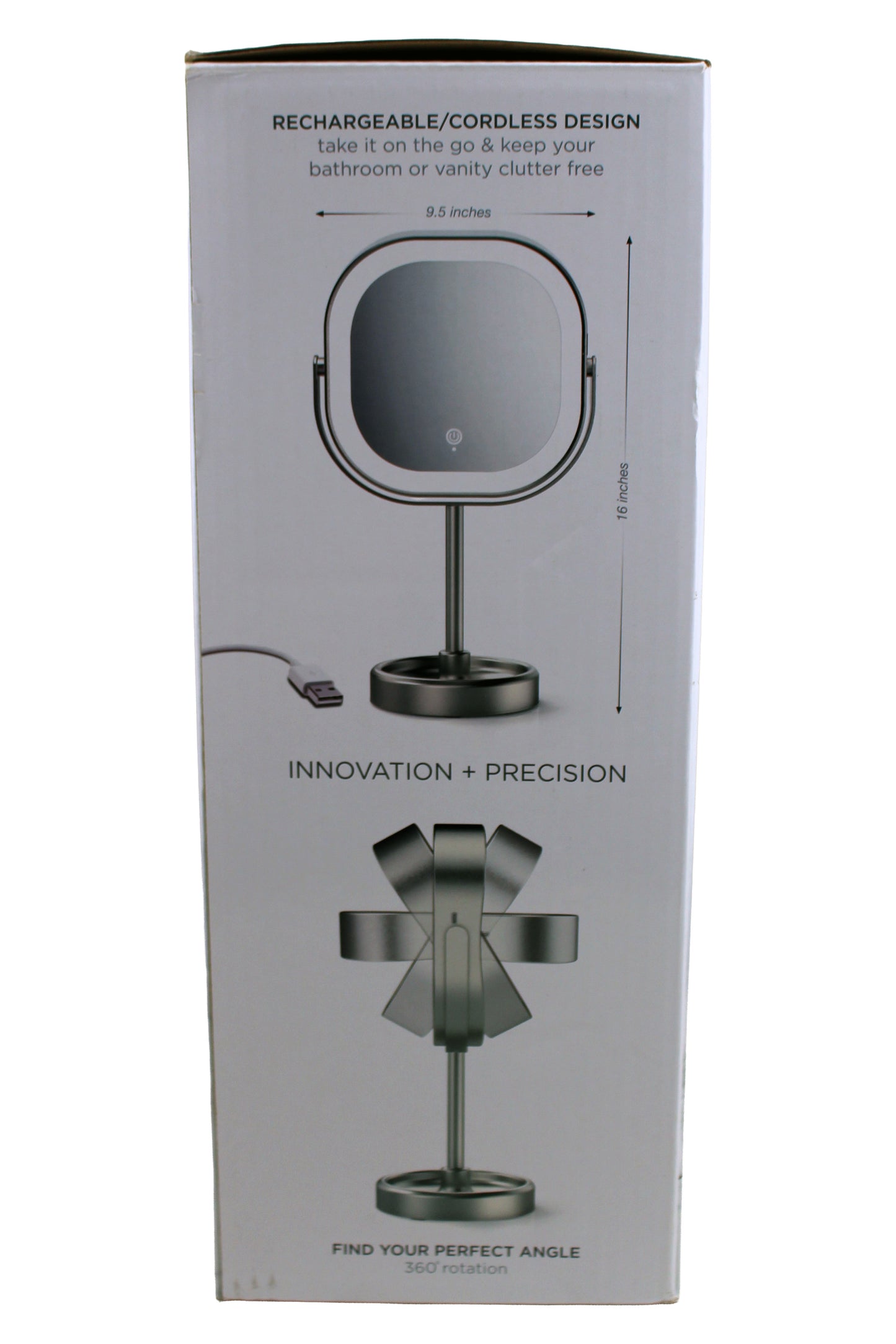 Conair Halo Illuminating LED Rechargeable Magnification Double Sided Mirror