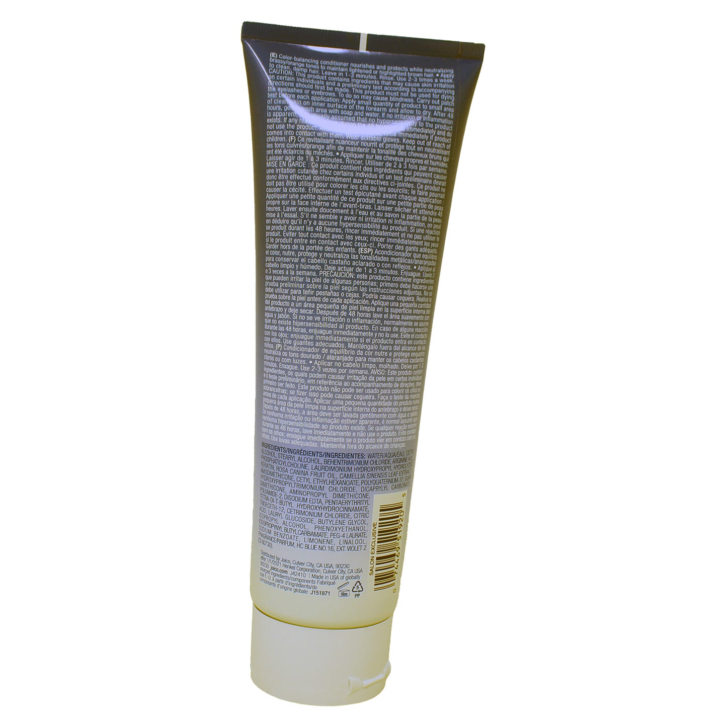 Joico Color Balance Blue Conditioner for Lightened Brown Hair, 8.5 Fl Oz