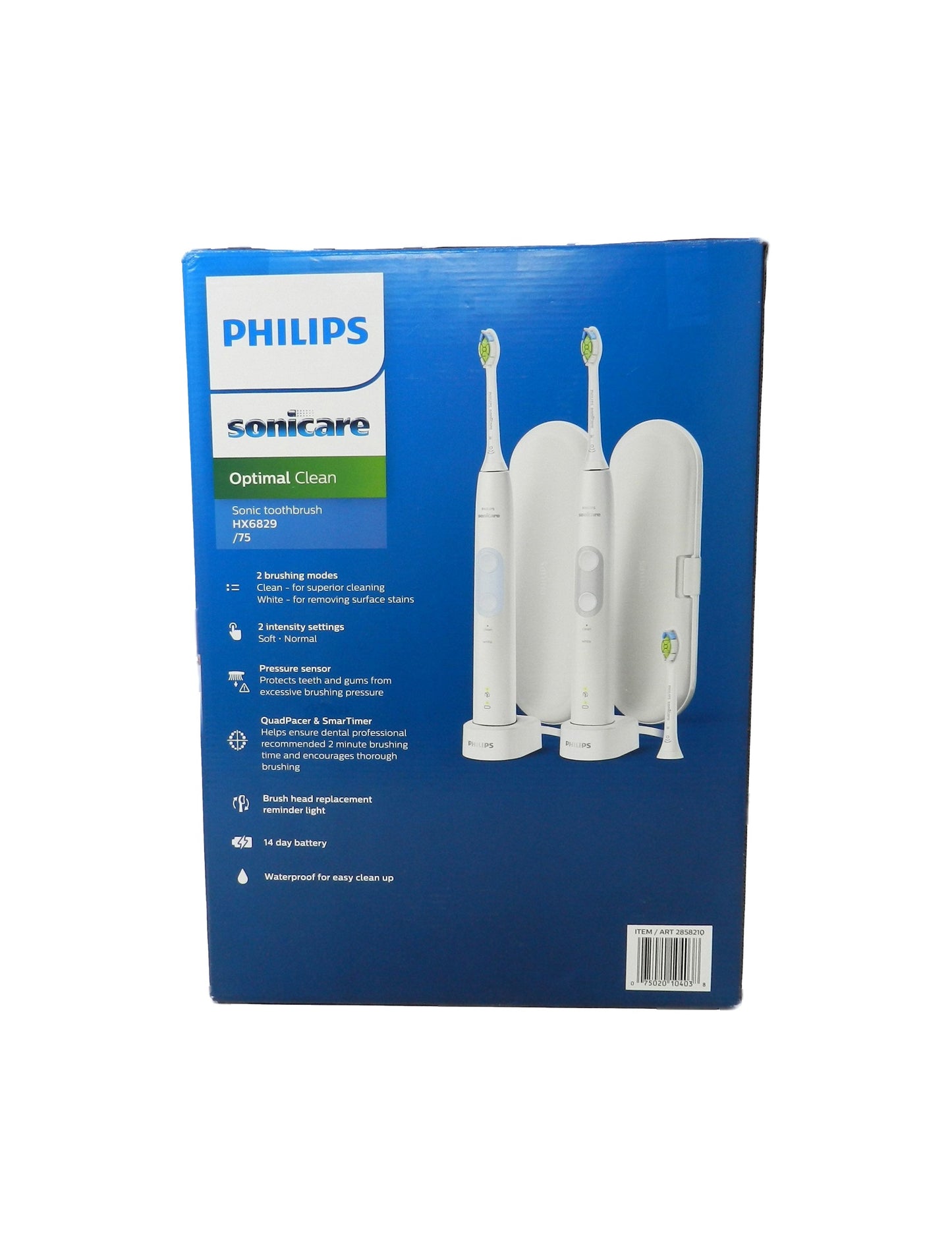 Philips Sonicare Optimal Clean Sonic Electric Toothbrush HX6829/75 Duo Pack