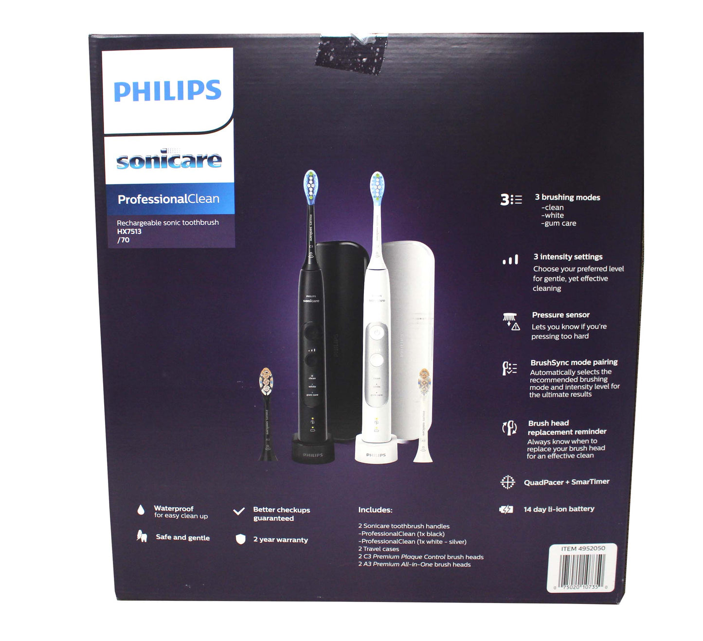 Philips Sonicare Professional Clean Power Toothbrush Set (Black /White)