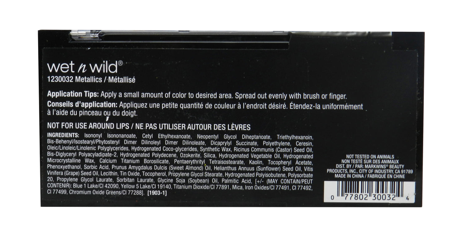 wet n wild Paint Eyeshadow Palette Metallics 0.49 Ounce