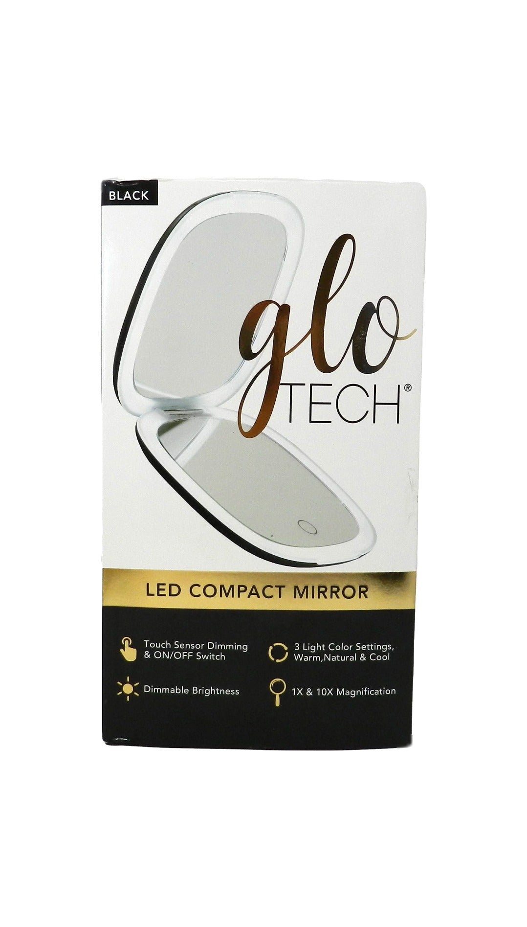 Glo Tech LED Compact Mirror Black 1 Count