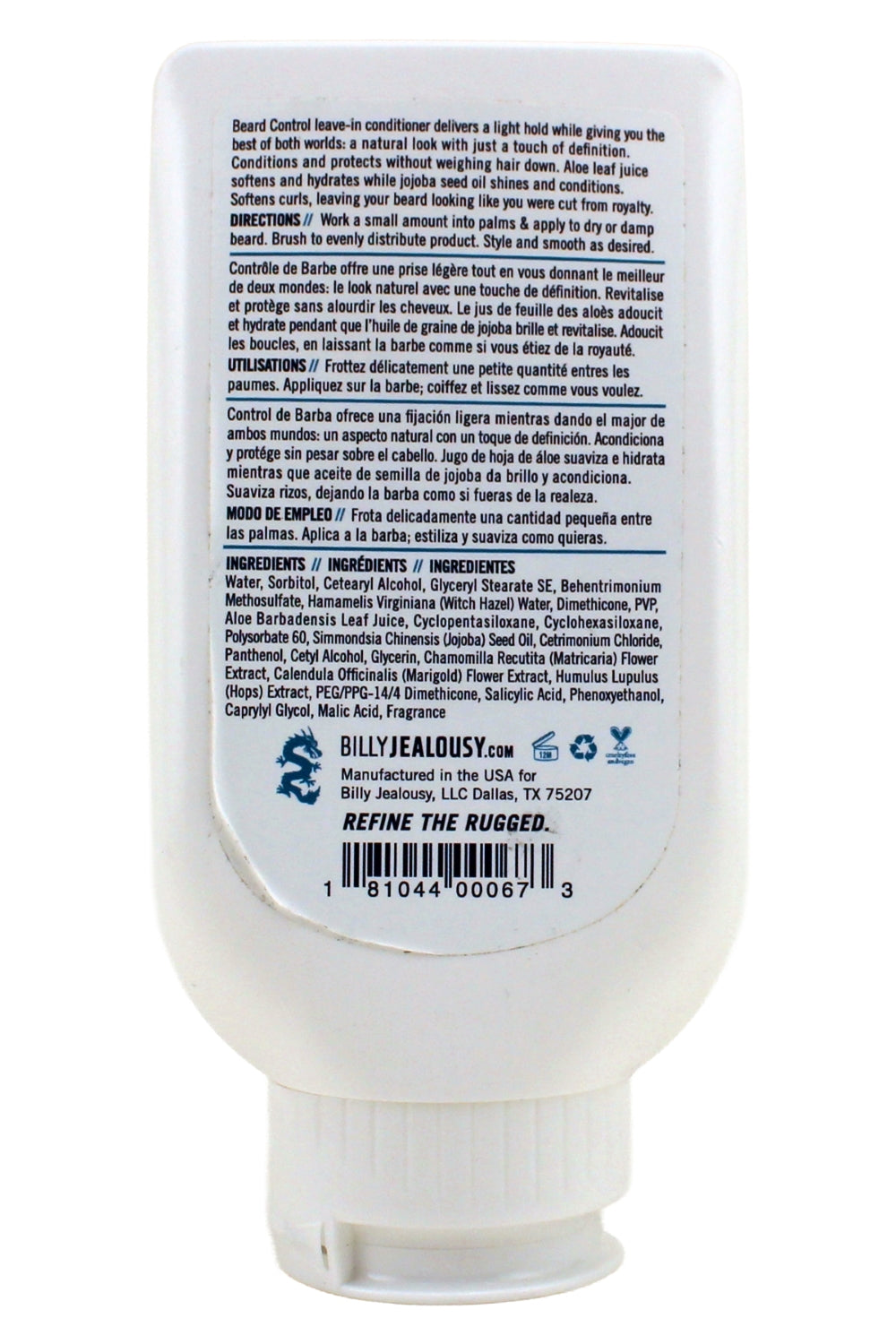 Billy Jealousy Beard Control Leave-In Conditioner, 8 Fl Oz