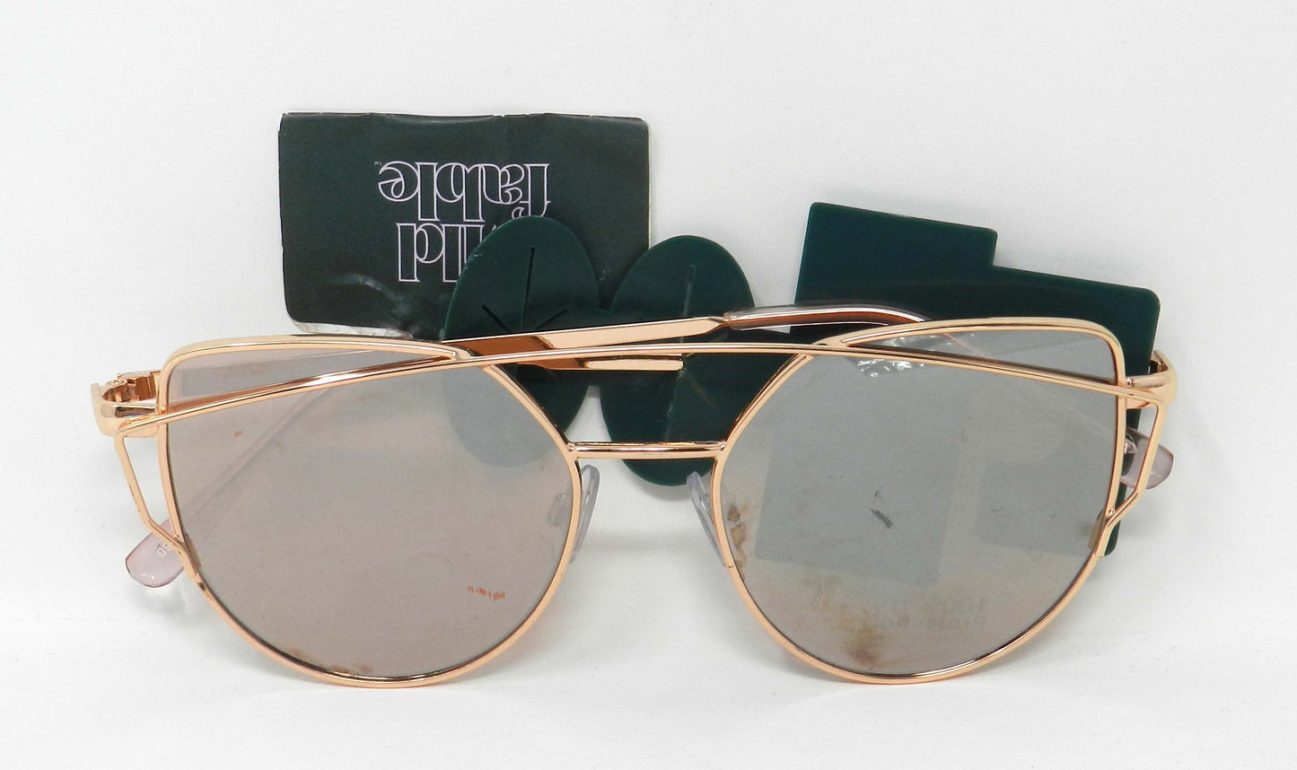 Wild Fable Women's Aviator Metal Silhouette Sunglasses Rose Gold