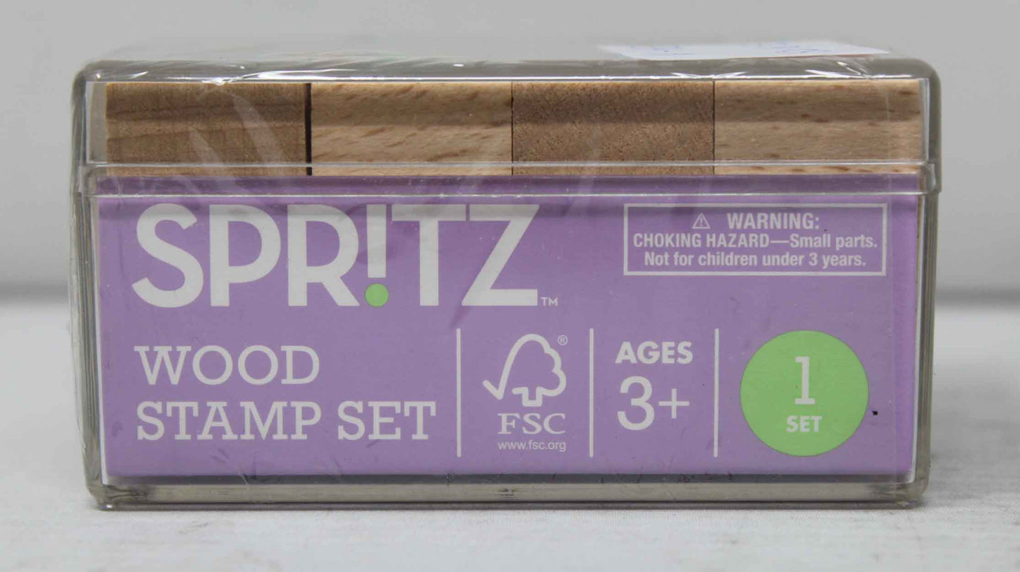 Spritz Easter Wood Stamp Set with 8 Stamps and 4 Color Pads