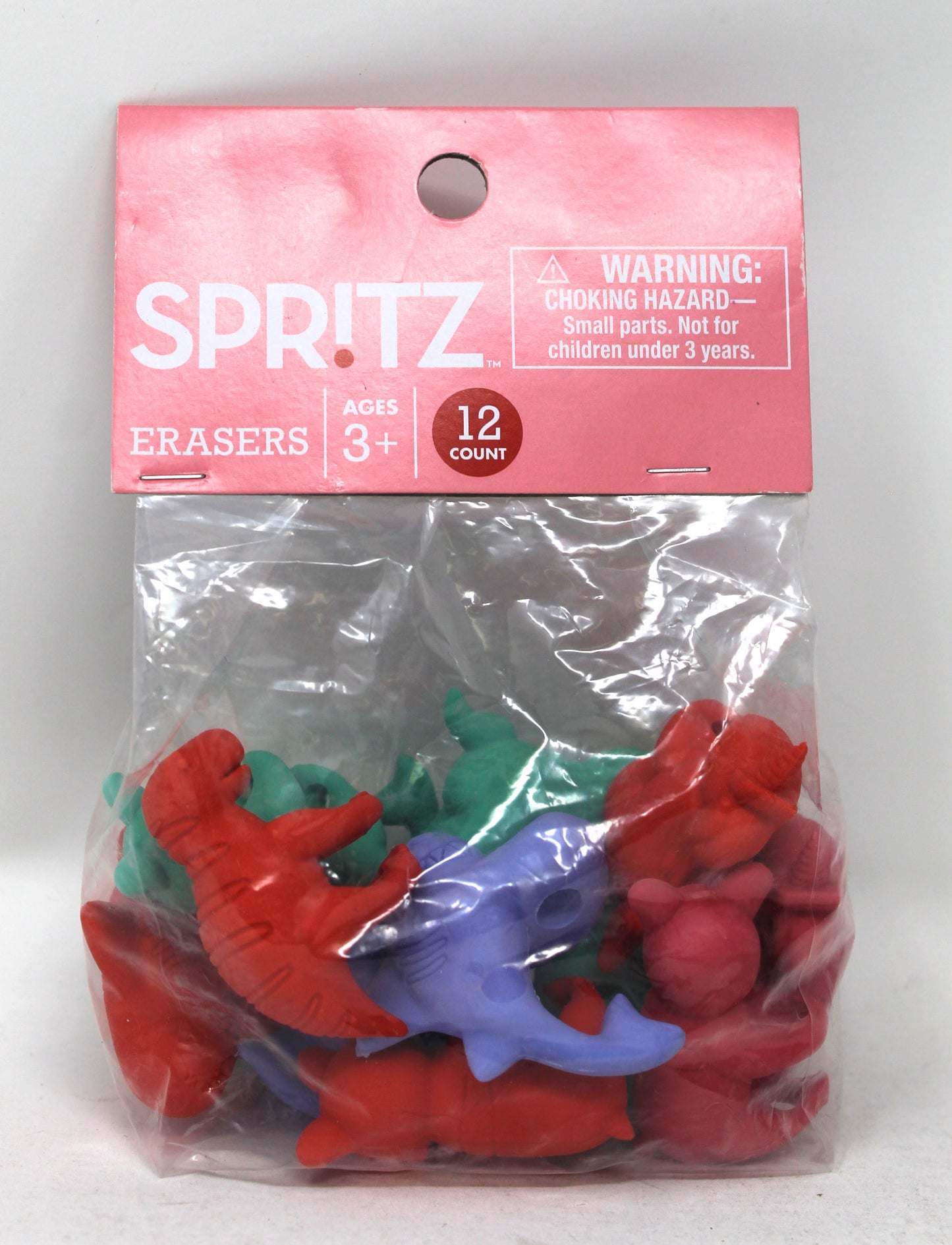 Spritz Animal Themed Erasers Variety Colors 12 Count