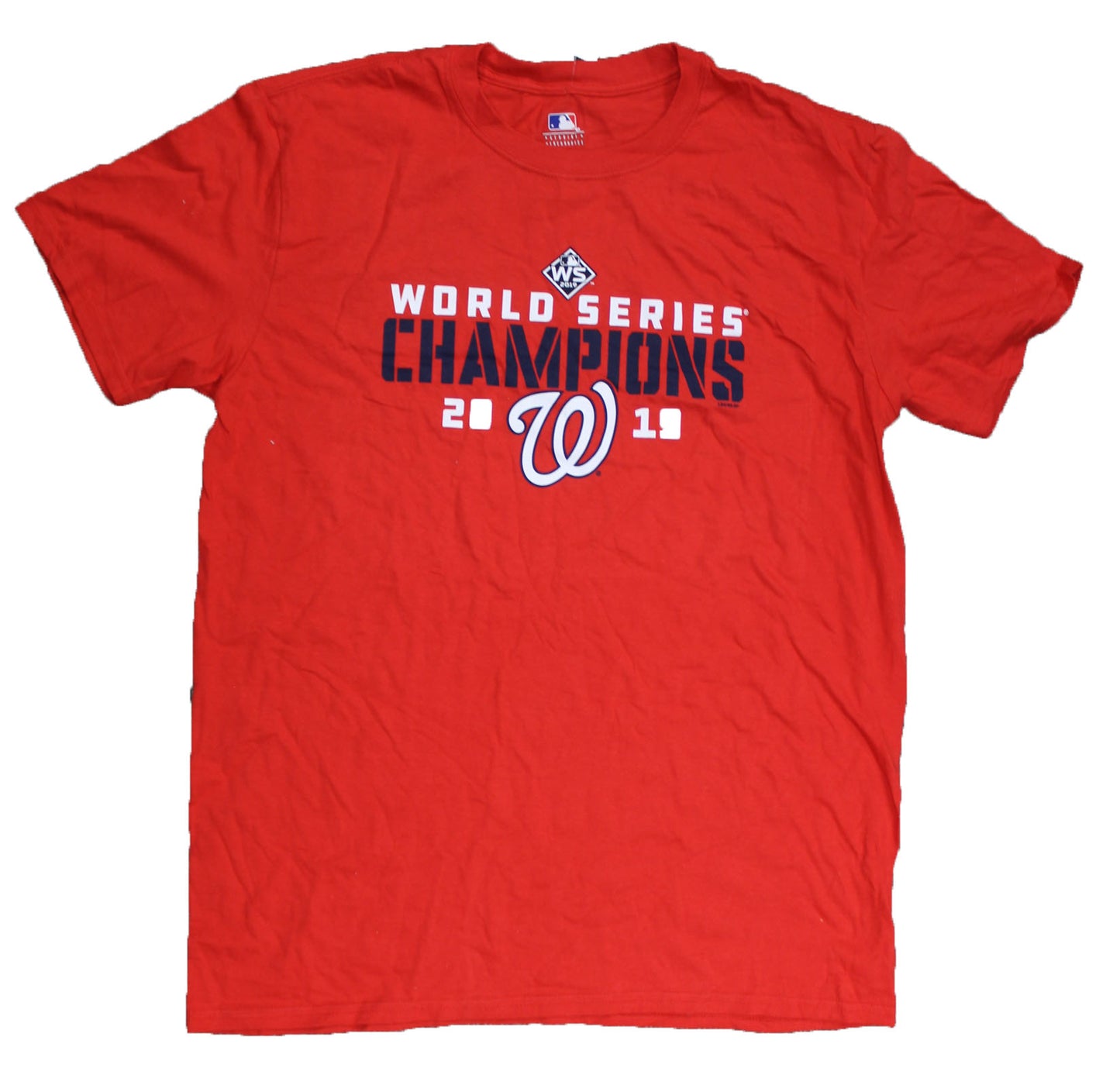 2021 World Series Championship Nationals Tee Red Large 1 Count