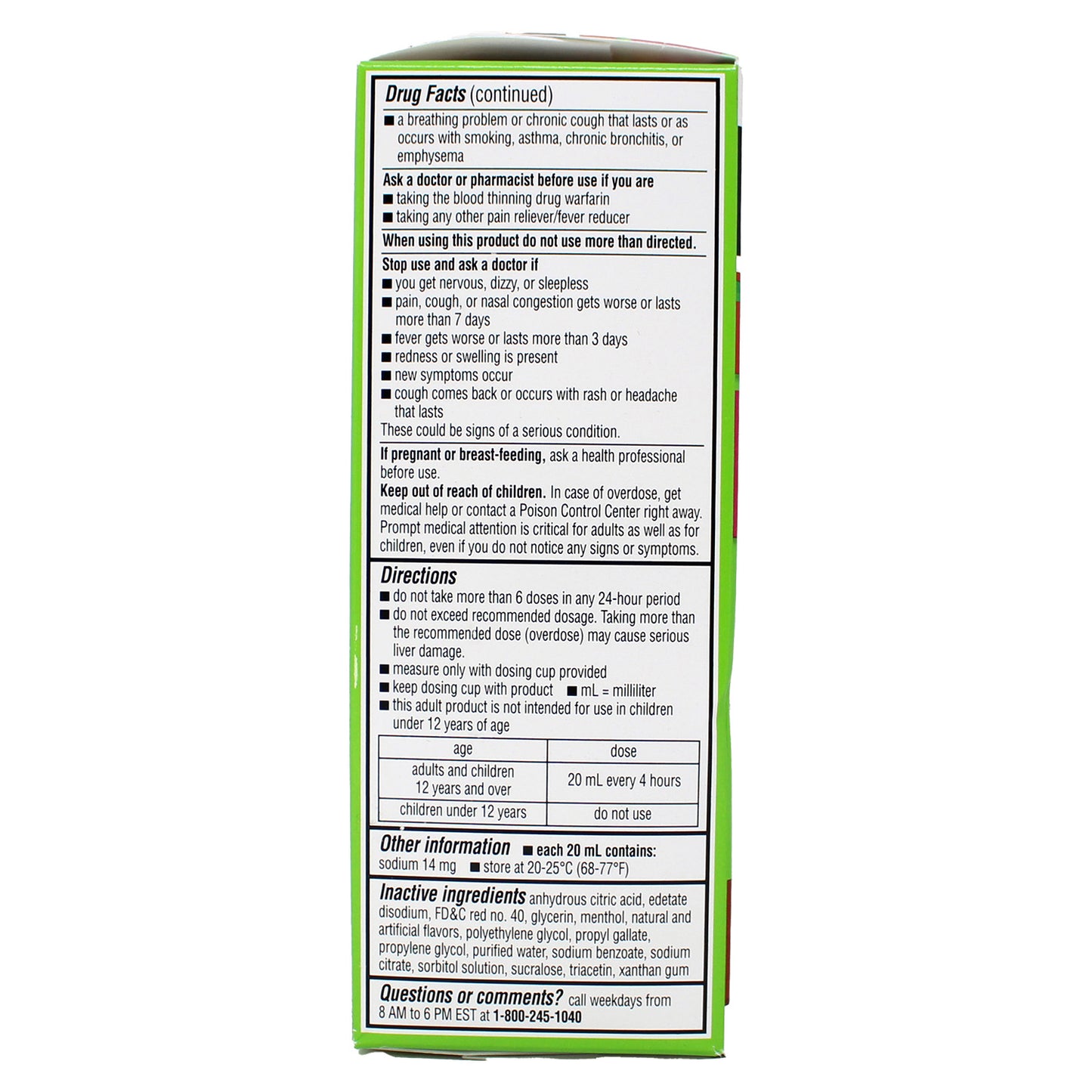 Robitussin Max Strength Severe Multi-Symptom Cough + Cold + Flu, Raspberry 4 OZ