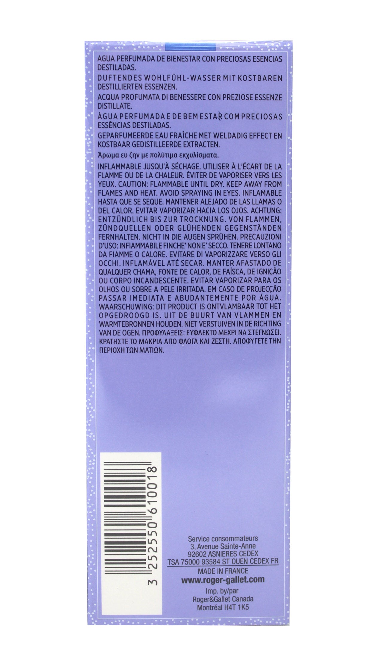 Roger & Gallet Lavande Royale Fragrant Water Body Spray 3.3 Ounces