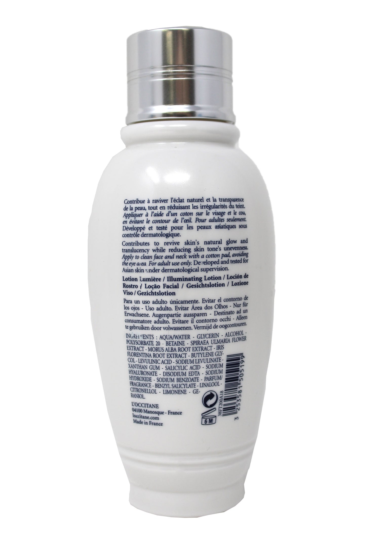 L'Occitane Reine Blanche Illuminating Lotion 6.7 Ounces