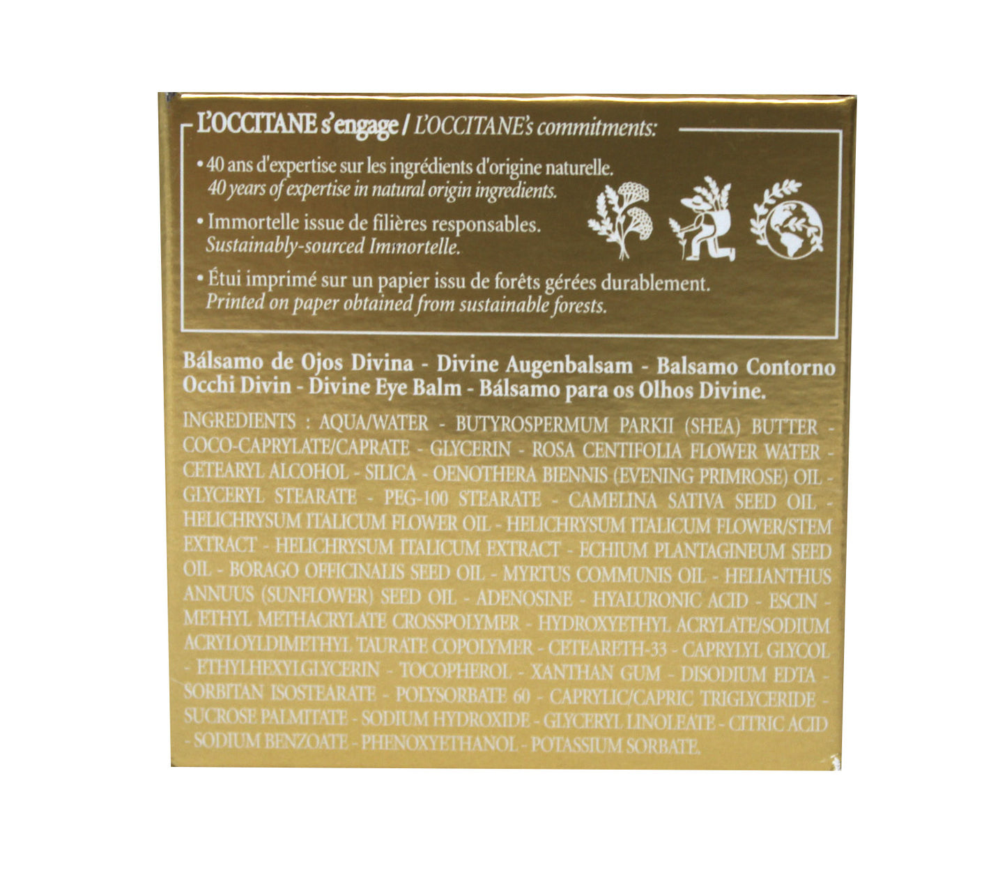 L'Occitane en Provence, Immortelle Divine, Firming, Eye Balm, 15 ml