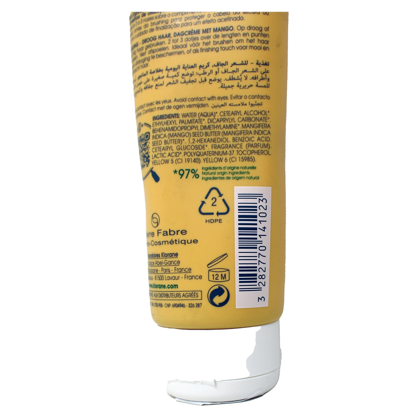 Klorane Leave-in Cream with Mango 4.2 Fl Oz