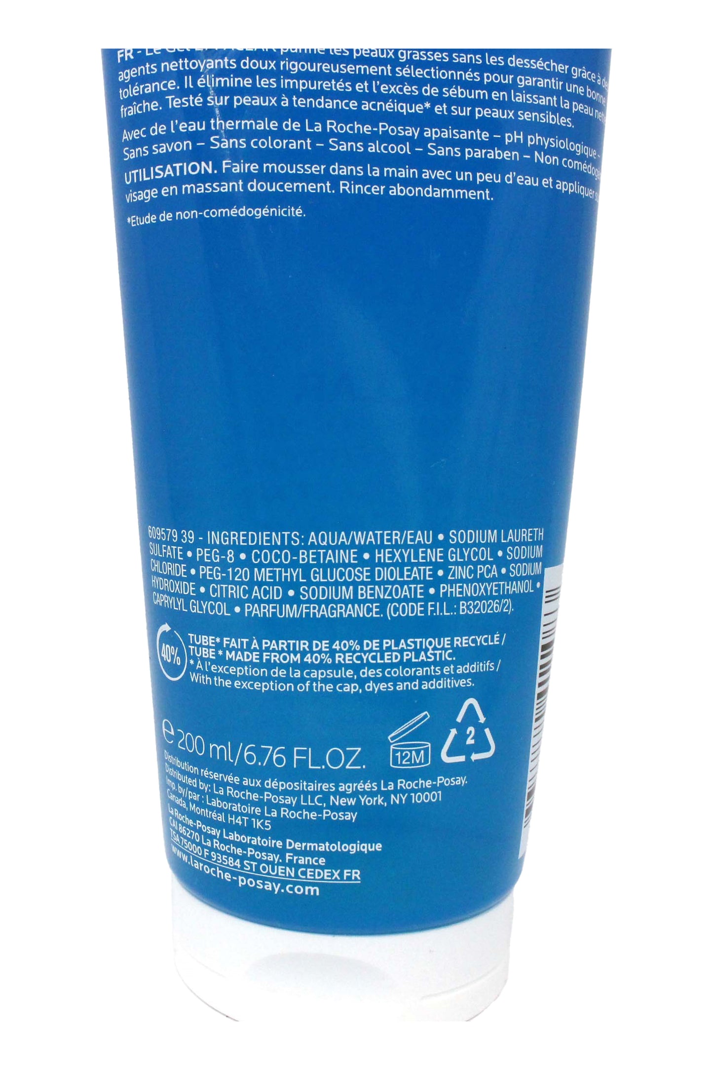 La Roche Posay Effaclar Purifying Foaming Gel Cleanser 6.76 Ounce