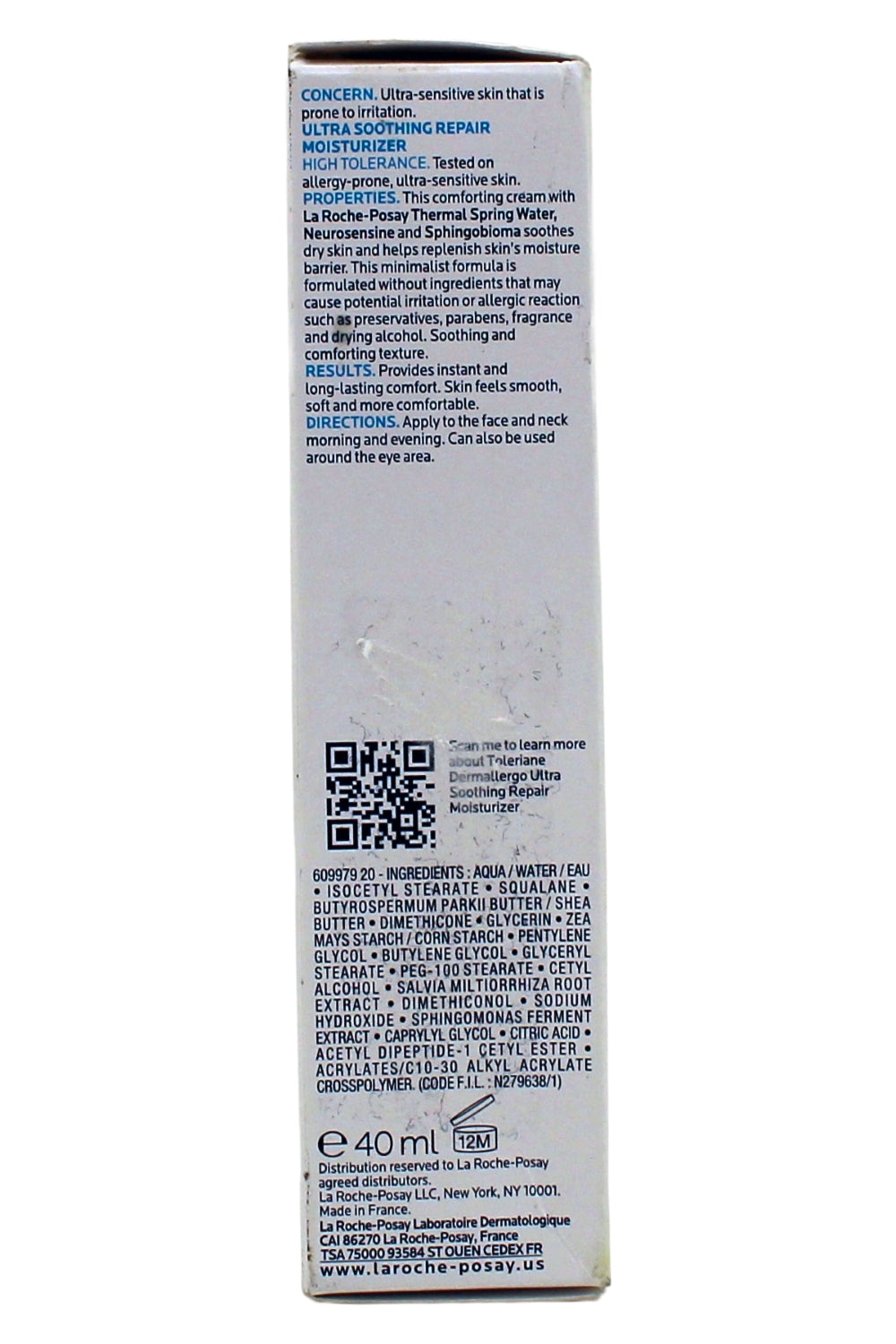 La Roche-Posay Toleriane Dermallergo Ultra Face Moisturizer for Sensitive Skin 1.35 Fl Ounce