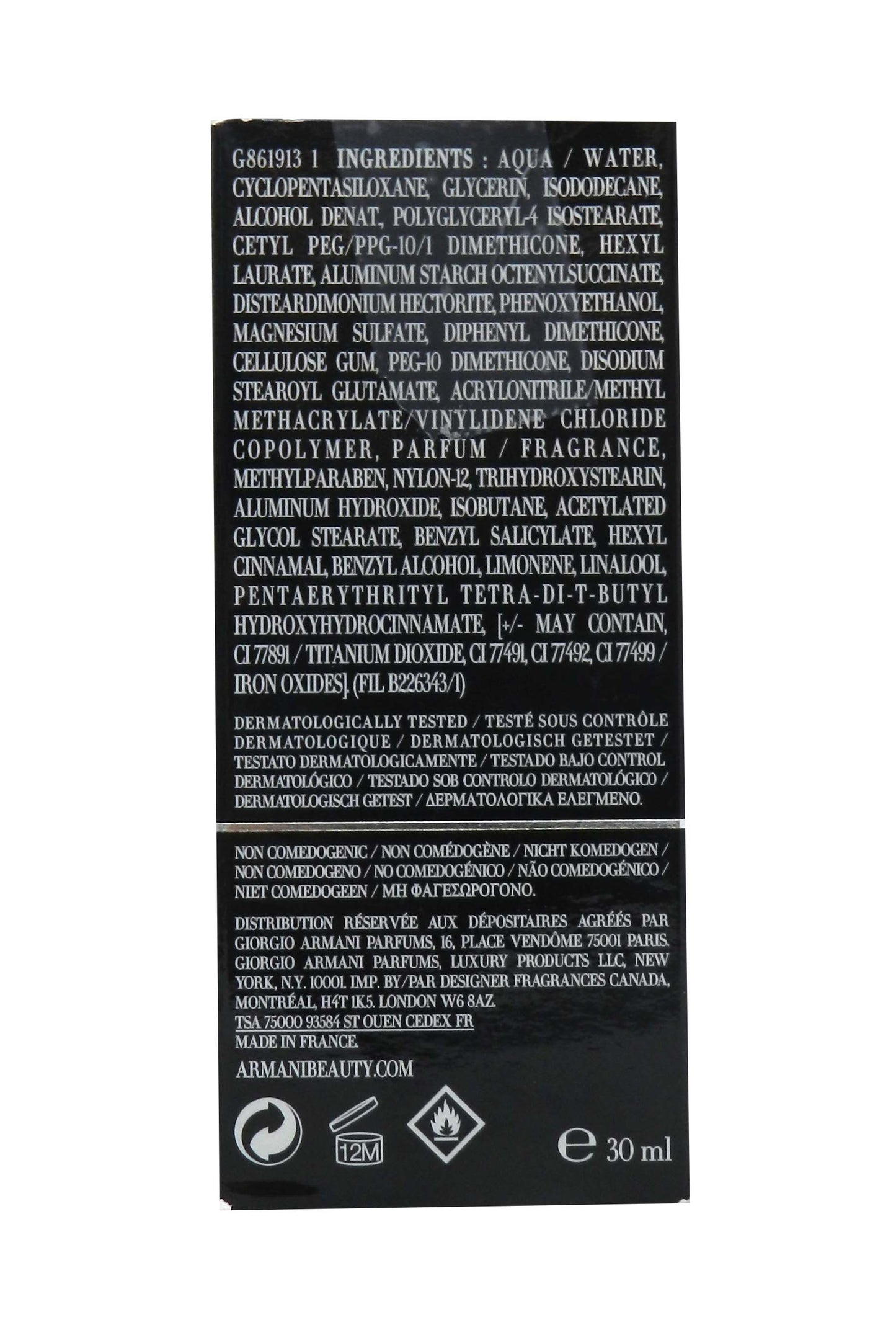 Giorgio Armani Perfect Glow Flawless Luminous Silk Foundation #7 Tan, 1 Ounce