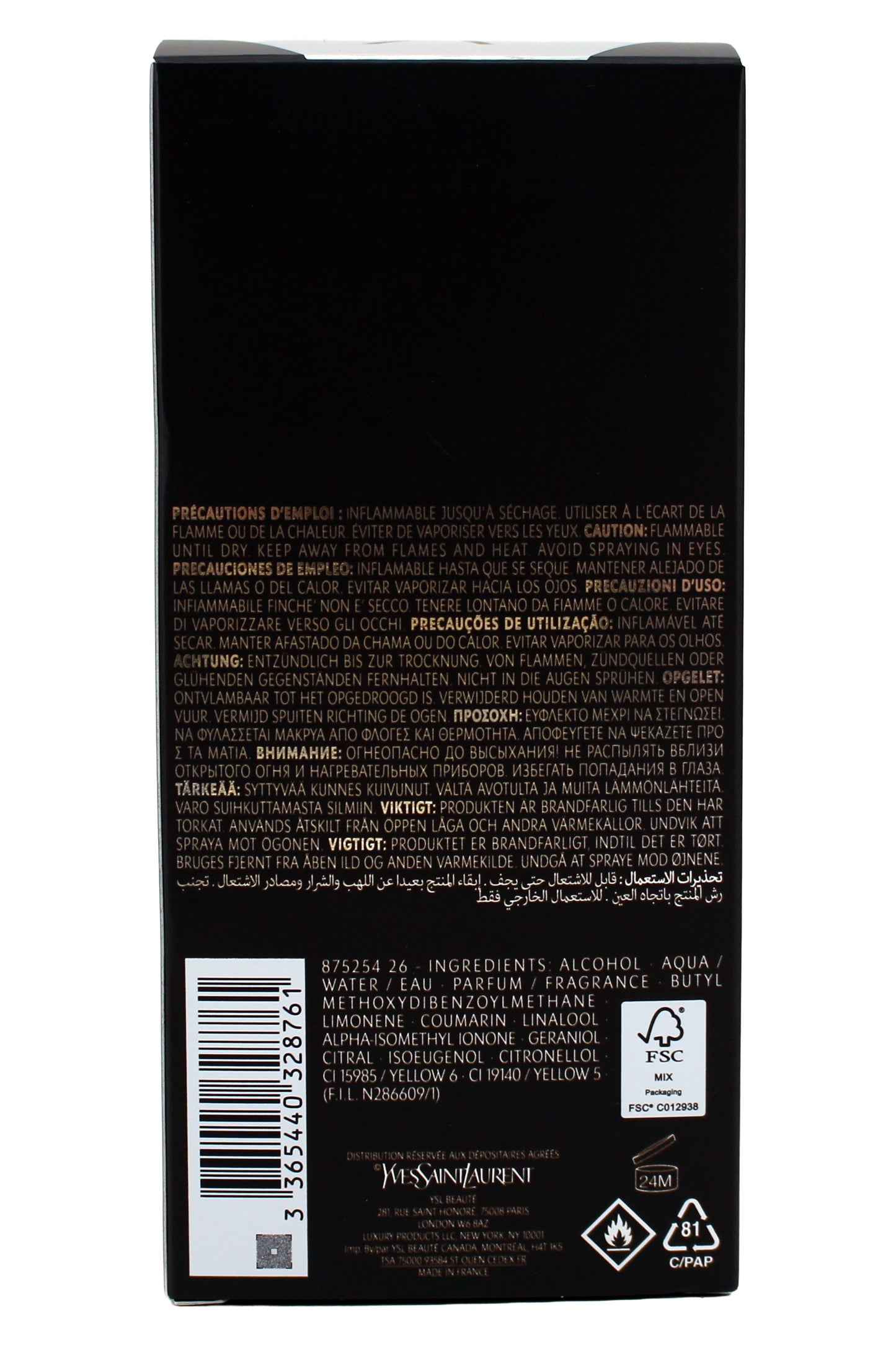 Yves Saint Laurent L'Homme Eau De Toilette Spray 6.7 Fl Ounce