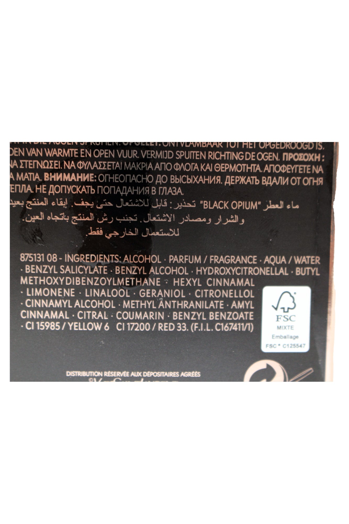 Yves Saint Laurent Black Opium Eau De Parfum 3 Ounce